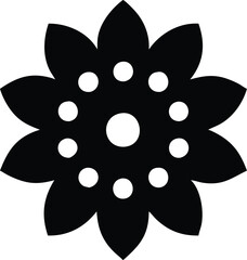 Intricate Black and White Mandala Design