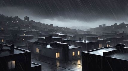Rainy Cityscape