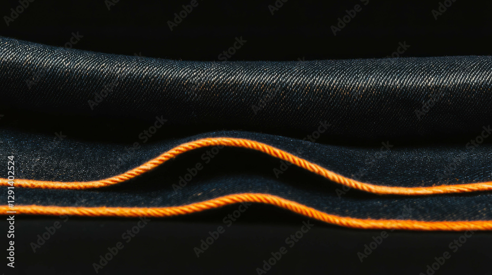 Aufkleber Selvedge denim texture background with clean edges for design and fabric projects