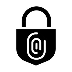 Fingerprint scan icon in glyph style