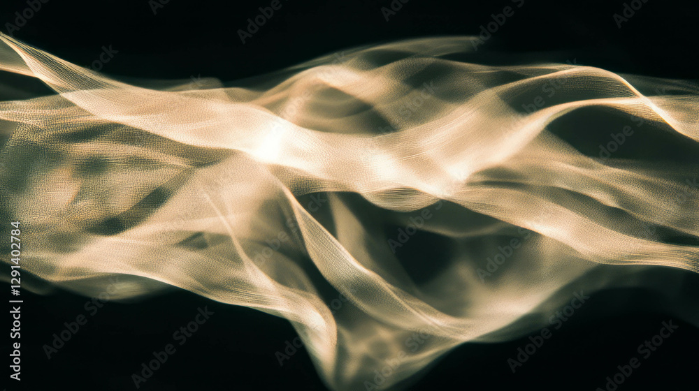 Poster abstract flowing light waves background with sepia tones for elegant design