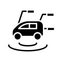Smart car icon in glyph style