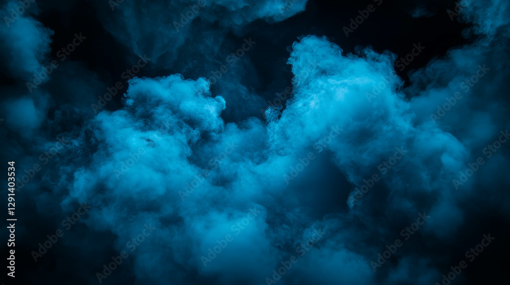 Poster dreamy blue cloudscape background for imaginative design and creative projects