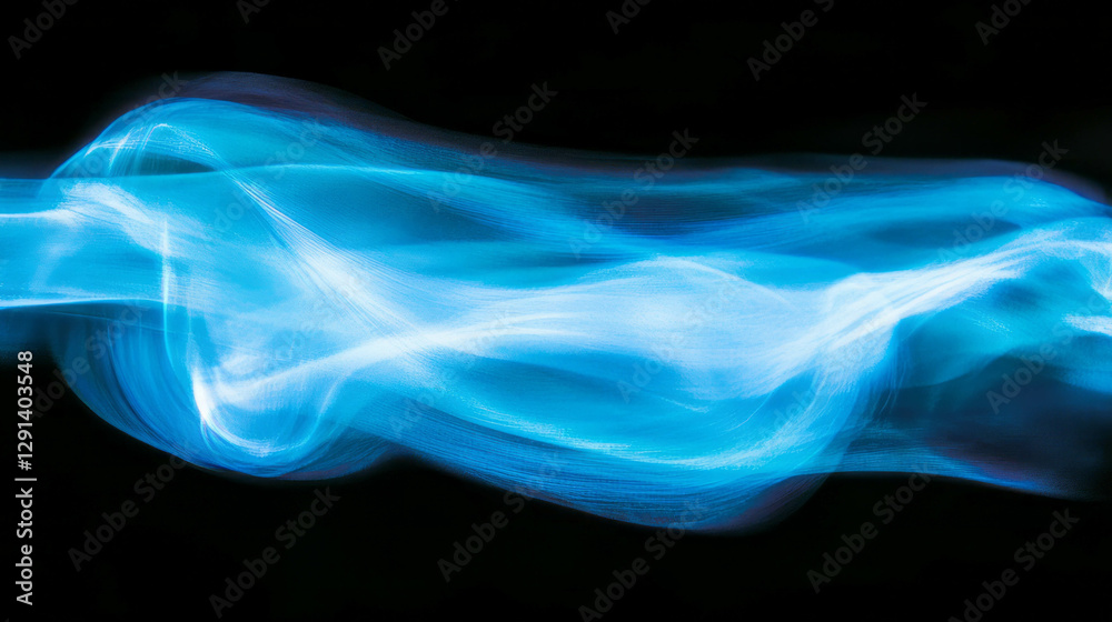 Poster abstract light wave with blue sky background for artistic design and creative projects