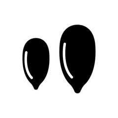 Pumpkin seed icon in glyph style