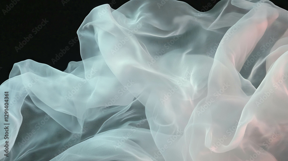 Poster ethereal smoke and soft fabric abstract design for artistic backgrounds