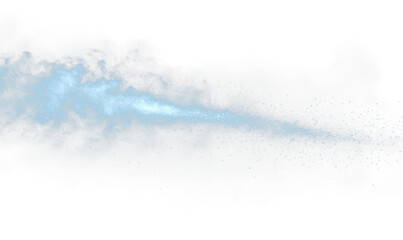 Fototapeta premium Cold Light Beam Slicing Through in Ethereal Scene floating specks of dust isolate on transparent background, cutout, png