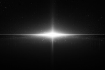 Cosmic phenomenon outer space abstract imagery dark environment central viewpoint light and shadow concept