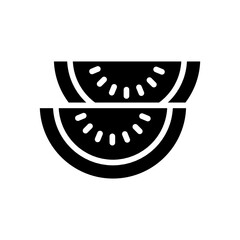 Watermelon icon in glyph style