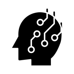 AI icon in glyph style