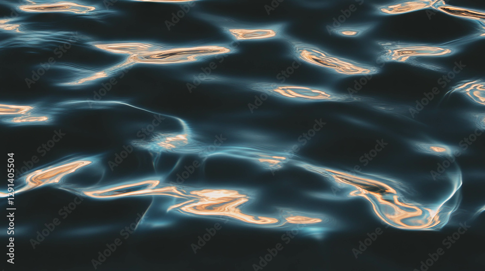 Poster reflective smoke patterns on water surface for artistic backgrounds