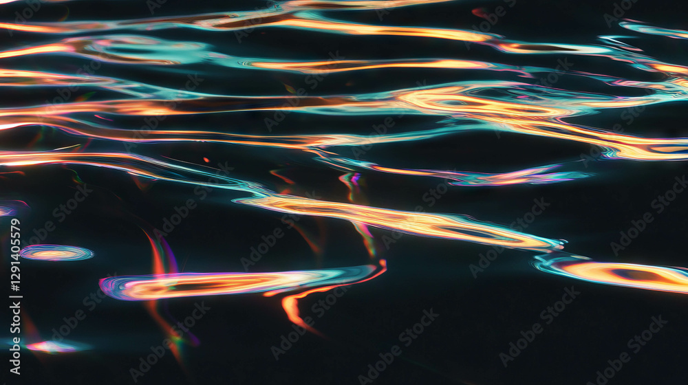 Poster mesmerizing smoke reflections on water surface for artistic background design