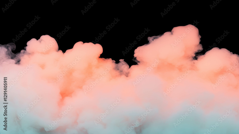 Aufkleber vibrant smoke art with soft color gradients for creative design projects