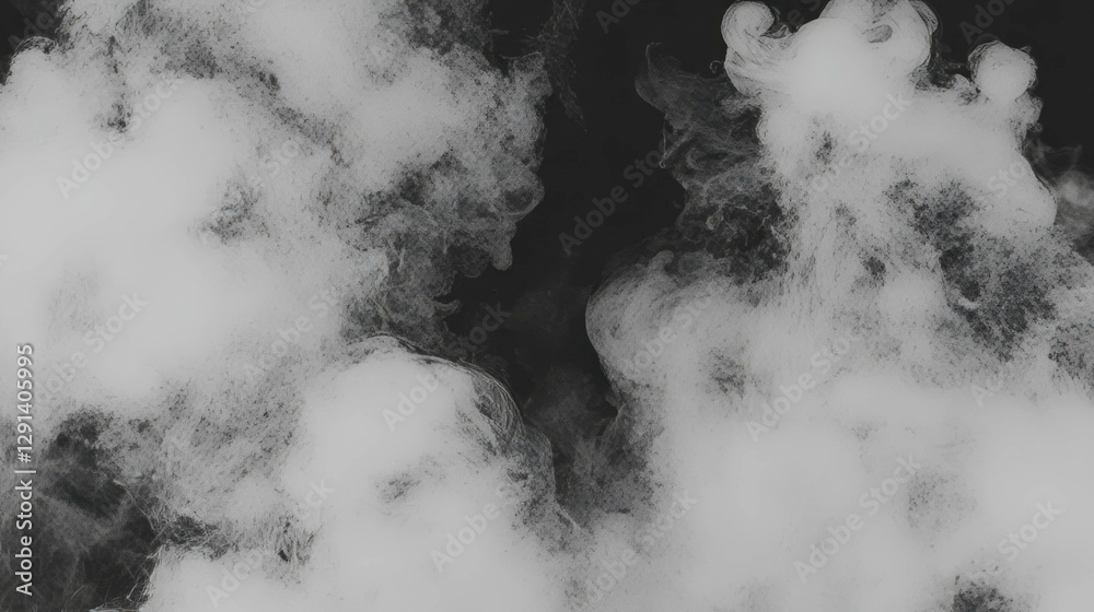 Poster ethereal smoke patterns with subtle wind motion for atmospheric designs