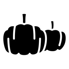 Pumpkin icon in glyph style