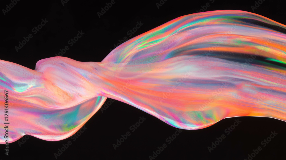 Poster abstract fluid art background with colored soap streaks for creative design projects