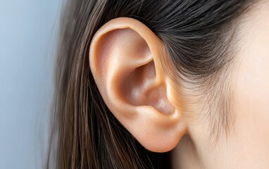 Exploring ear anatomy close-up of human ear medical study indoor environment analytical viewpoint