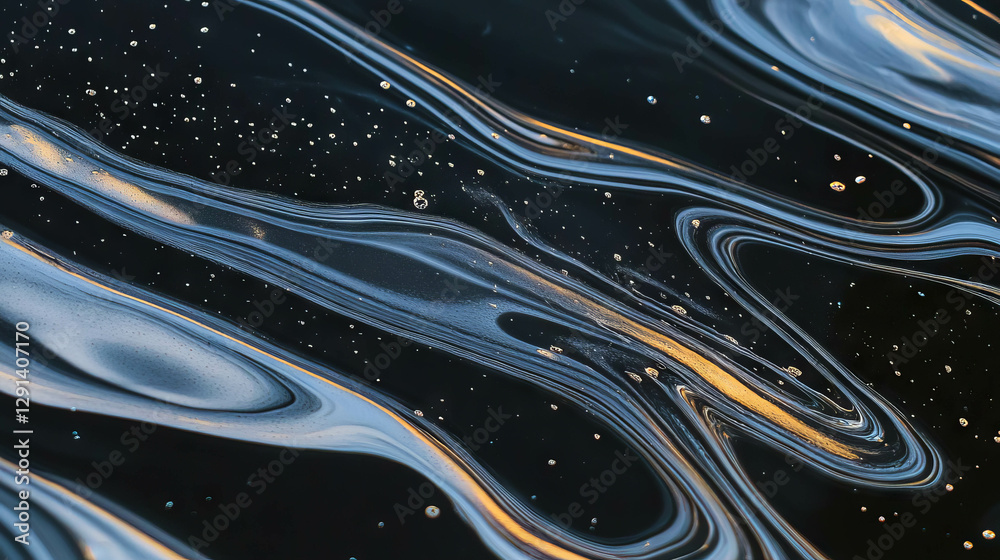 Aufkleber abstract fluid background with soap streaks and water droplets for design and creative projects