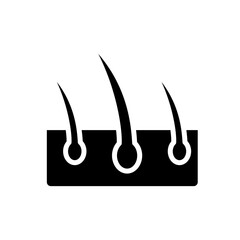 Hair removal icon in glyph style