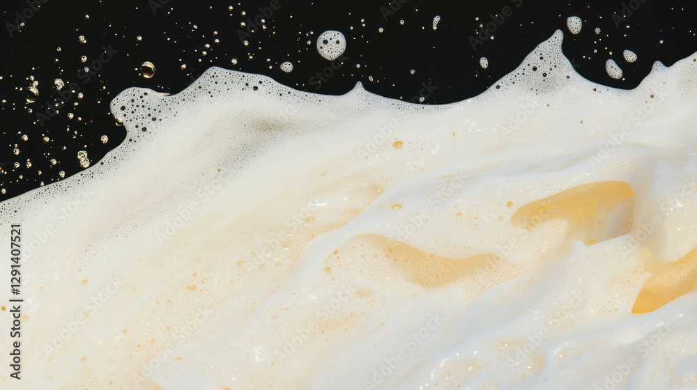 Poster dynamic background of sudsy soap streaks against a dark canvas