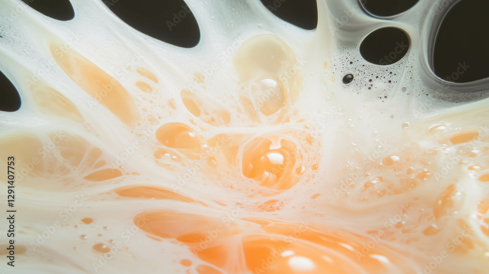 Poster artistic soap bubbles and streaks abstract background for creative design