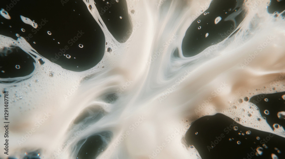 Poster abstract soapy streaks background with central emanation for modern design