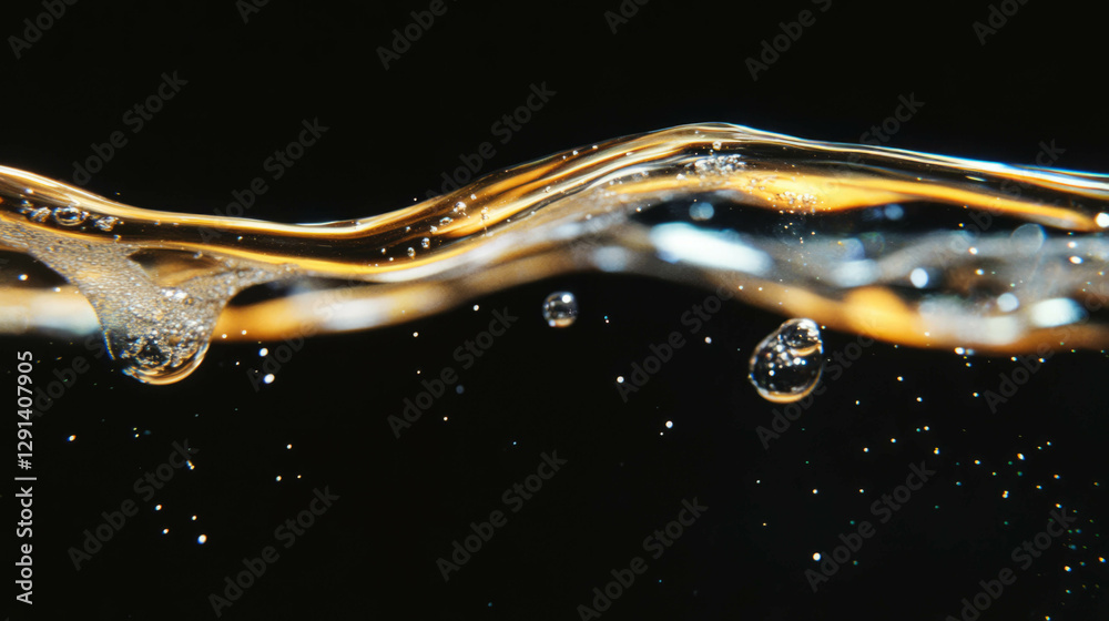 Poster abstract organic patterns of soap streaks on dark background for creative design