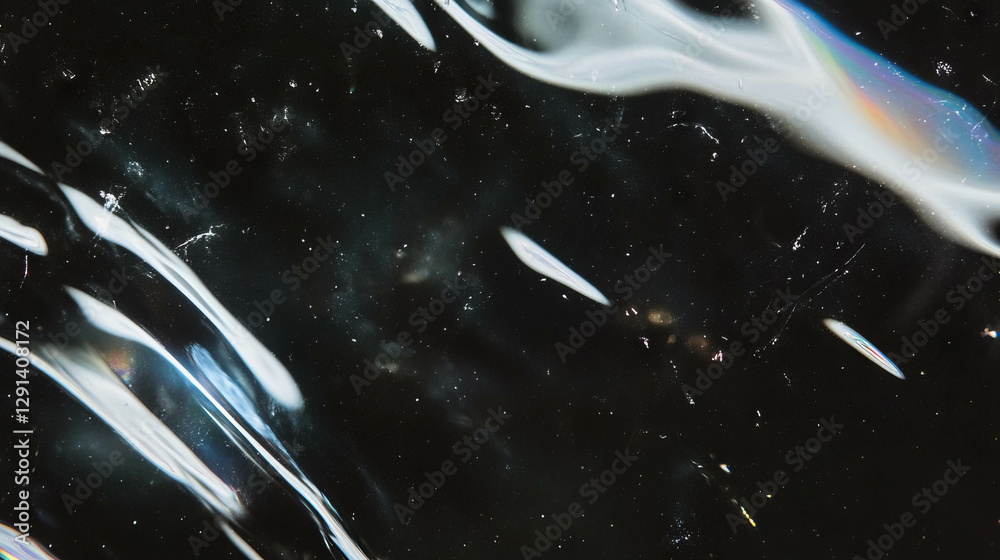 Poster Abstract background of soap streaks on glass with distorted reflections for modern design projects