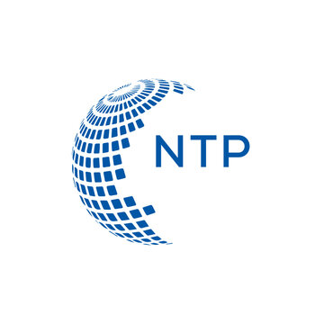 NTP letter logo design with white background in illustrator, vector logo modern alphabet font overlap style. calligraphy designs for logo, Poster, Invitation, etc.