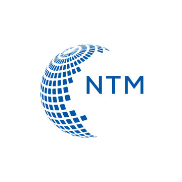 NTM letter logo design with white background in illustrator, vector logo modern alphabet font overlap style. calligraphy designs for logo, Poster, Invitation, etc.