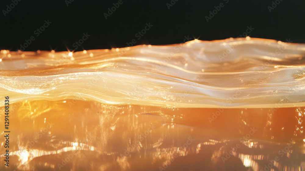 Poster Gleaming soap reflections on shiny surface background for modern design