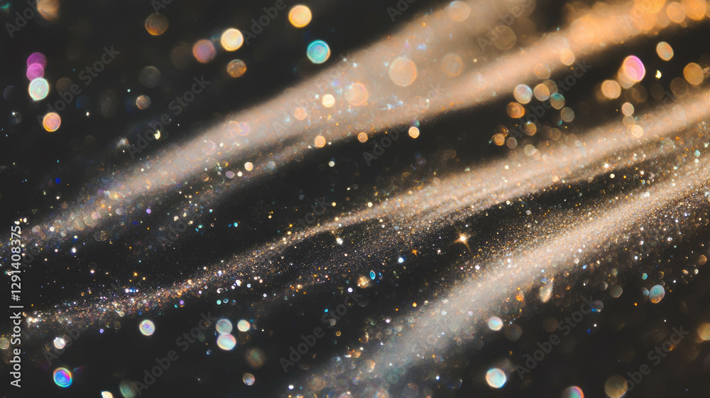 Poster ethereal soap streaks with prismatic facets creating a magical abstract background