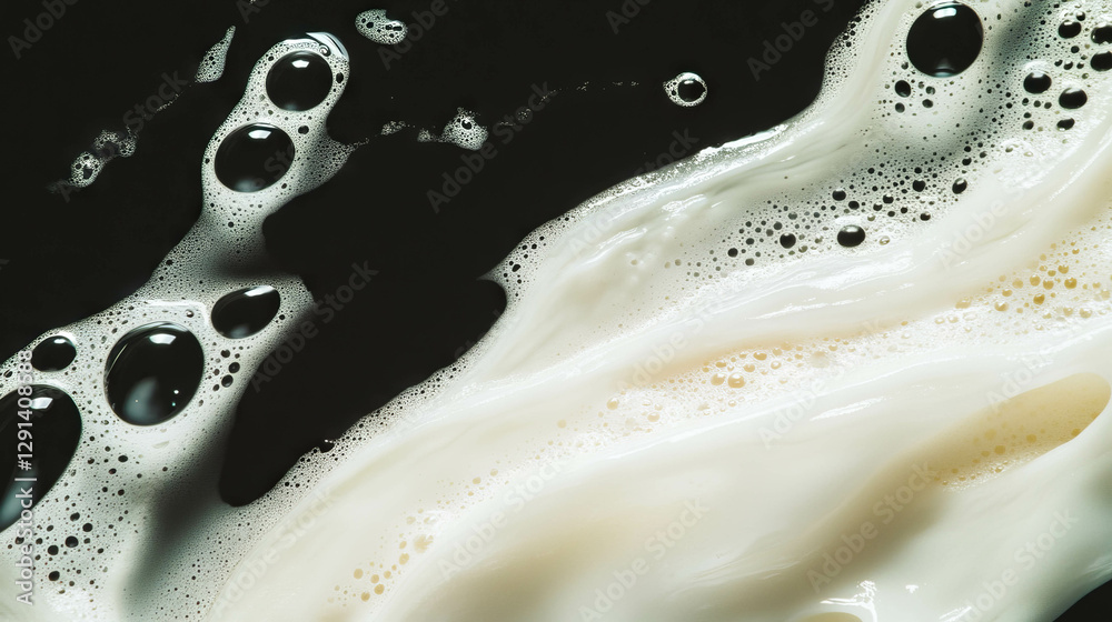 Poster Abstract background of soap streaks with textured reflection patterns for creative design