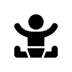 Baby icon in glyph style