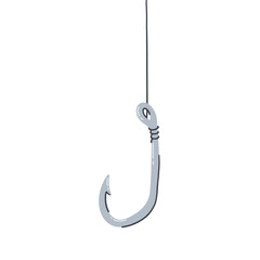 Fish Hook with Line Flat