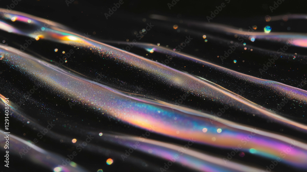 Poster abstract background with iridescent soap streaks concept for design and art projects