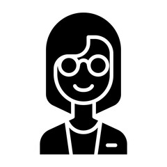 Pediatrician icon in glyph style