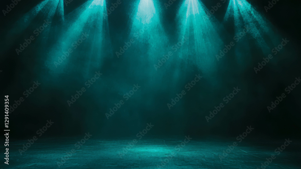 Poster Soft blue light glow background with subtle shadows for atmospheric design