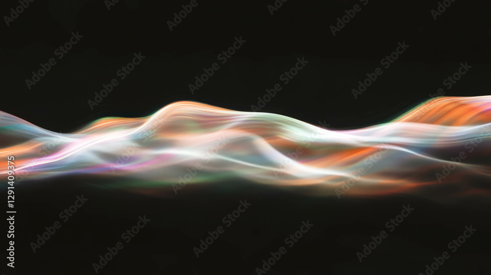Aufkleber soft ethereal glow with subtle light waves for tranquil design background