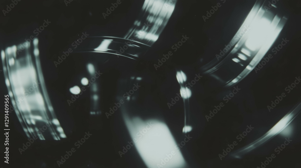 Poster abstract grayscale glow with subtle film elements for modern design
