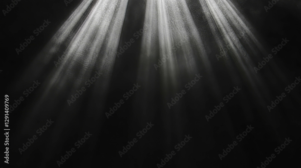 Poster somber light rays background for atmospheric designs and meditative spaces