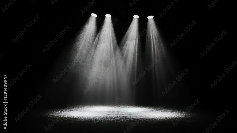Aufkleber creative spotlight background with soft light and varied intensities for theater or event design