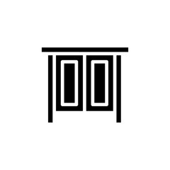 Cabinet icon in glyph style
