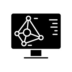 Data analysis icon in glyph style