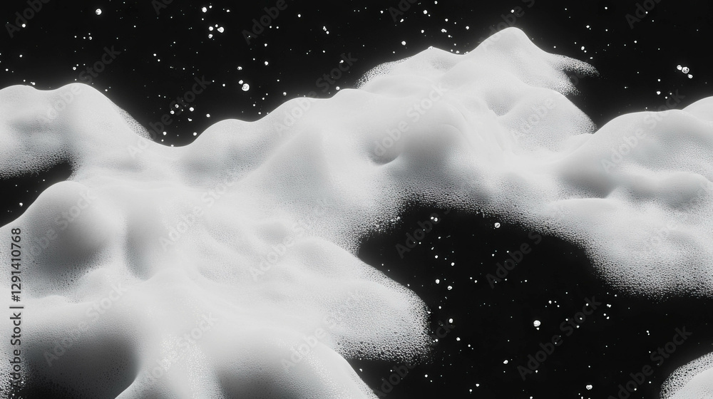Aufkleber abstract background of soft white foam smears with subtle light particles