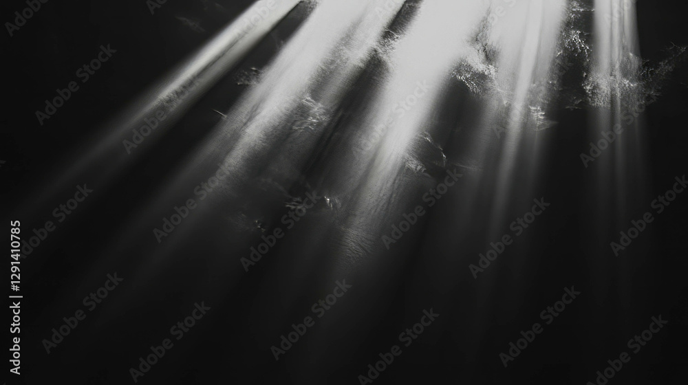 Poster Ethereal light rays and shadows background for elegant design