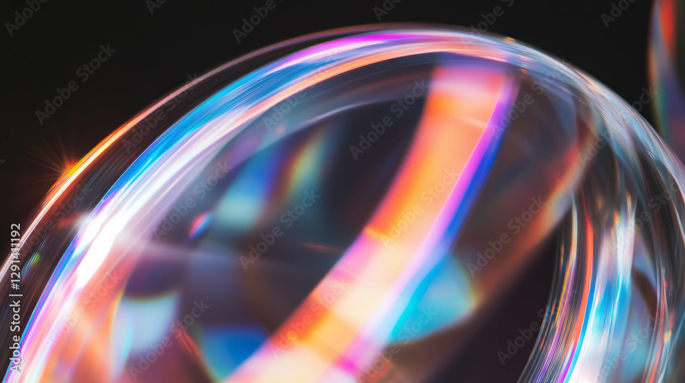 Poster abstract background of vibrant spherical light reflections for modern design