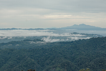 Scenic Mountain View with Clouds