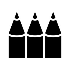 Pencil icon in glyph style