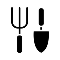 Agriculture tool icon in glyph style